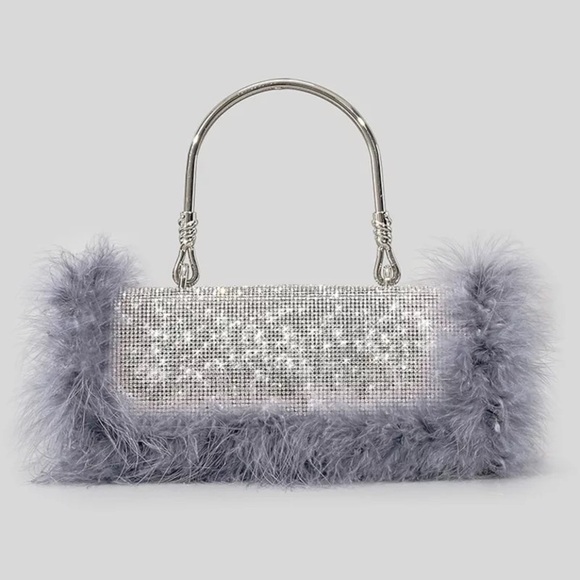 Feather Embellished Handbag
